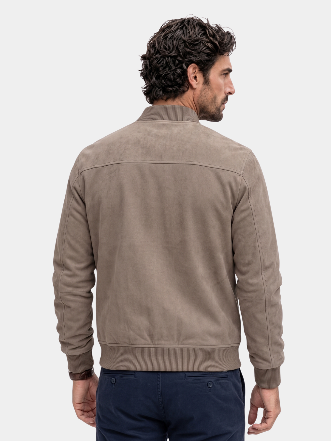Chaqueta Bomber de Suede Ashwood – Cross & Crown