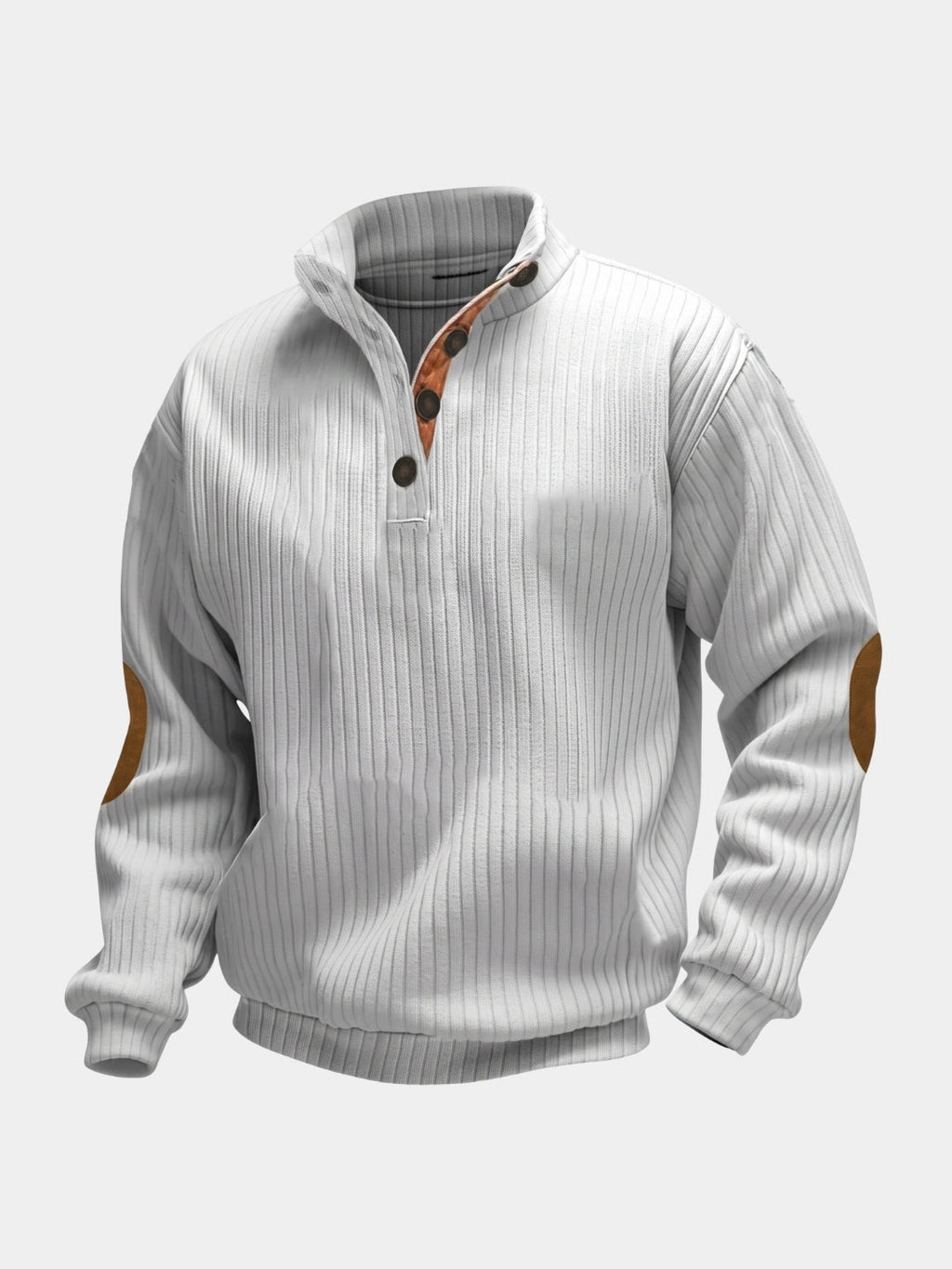 Suéter Henley de Cuello Alto Refinado - Cross & Crown
