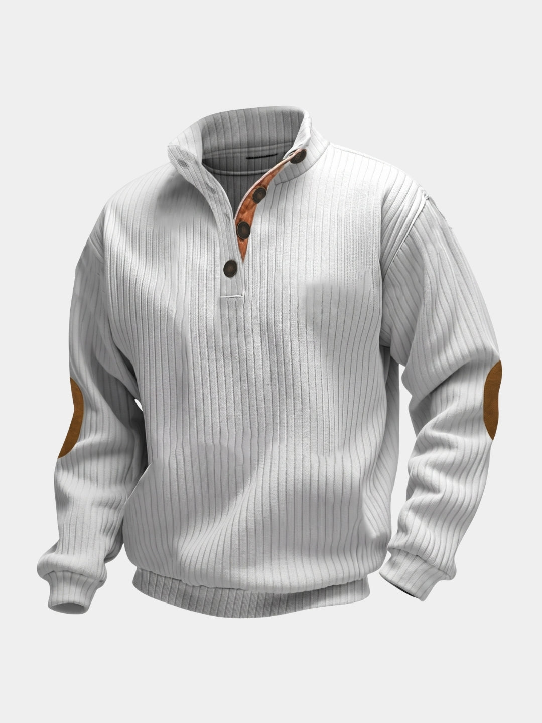 Suéter Henley de Cuello Alto Refinado - Cross & Crown