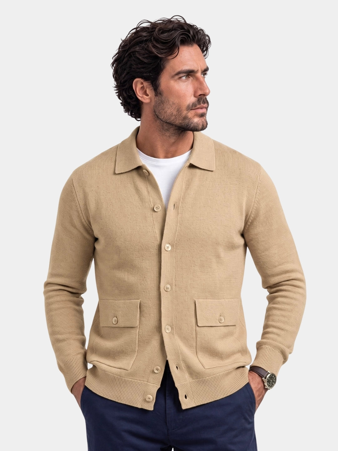 Chaqueta de Cachemira Esencial - Cross & Crown