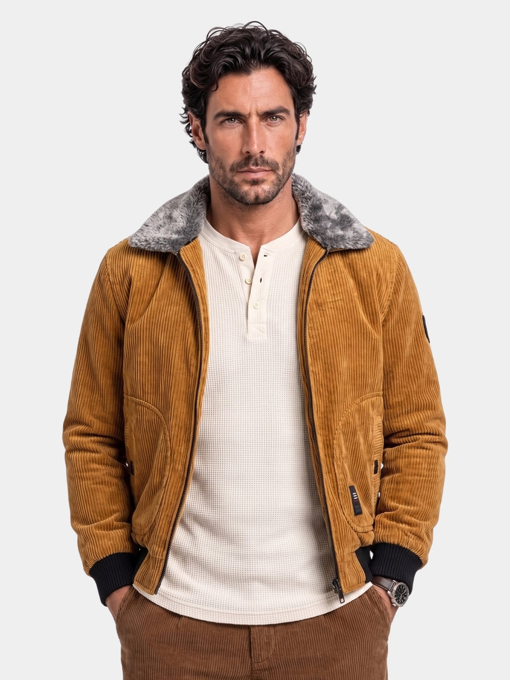 Chaqueta Térmica de Pana - Cross & Crown