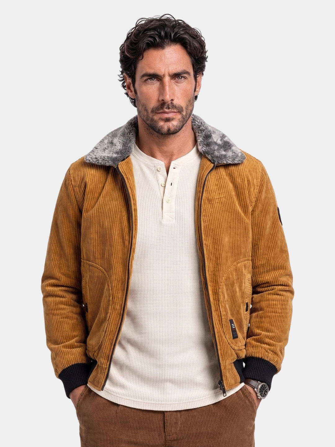 Chaqueta Térmica de Pana - Cross & Crown