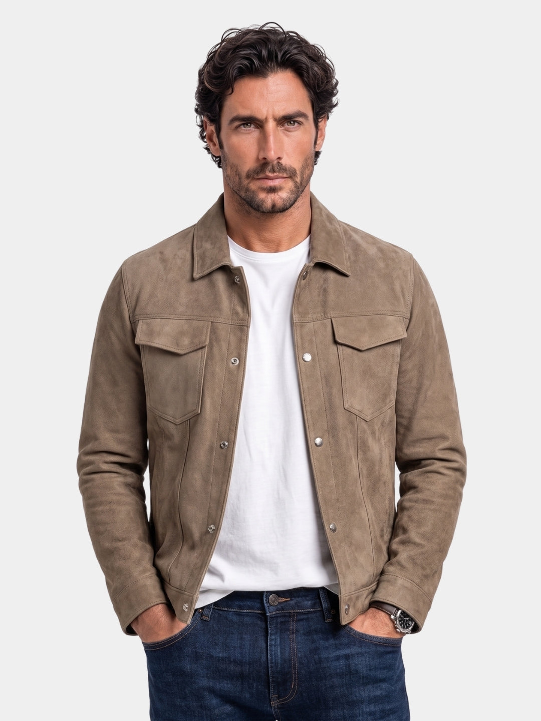 Chaqueta de Aviador de Cuero Laurent - Cross & Crown
