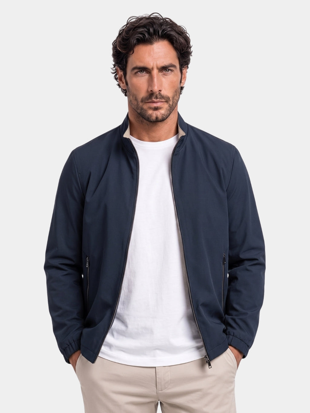 Chaqueta Lucien con Cremallera - Cross & Crown