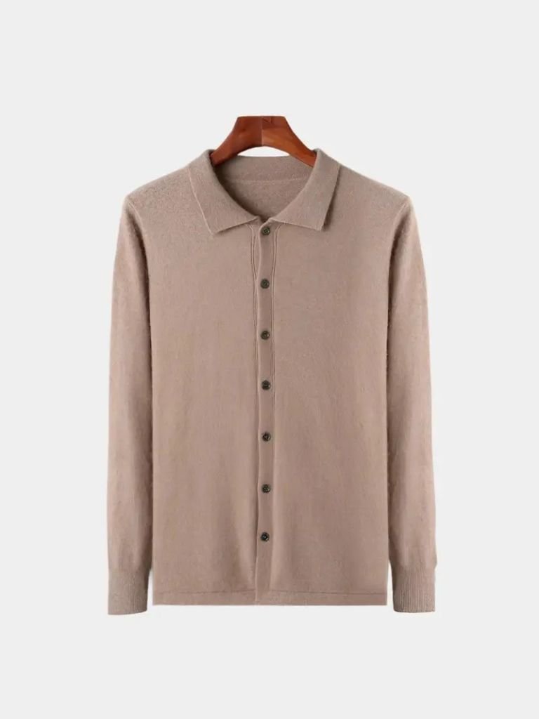 Cardigan de Polo 100% Cachemira - Cross & Crown