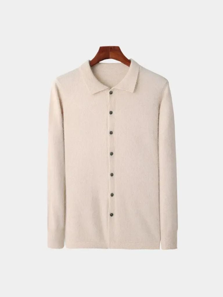 Cardigan de Polo 100% Cachemira - Cross & Crown