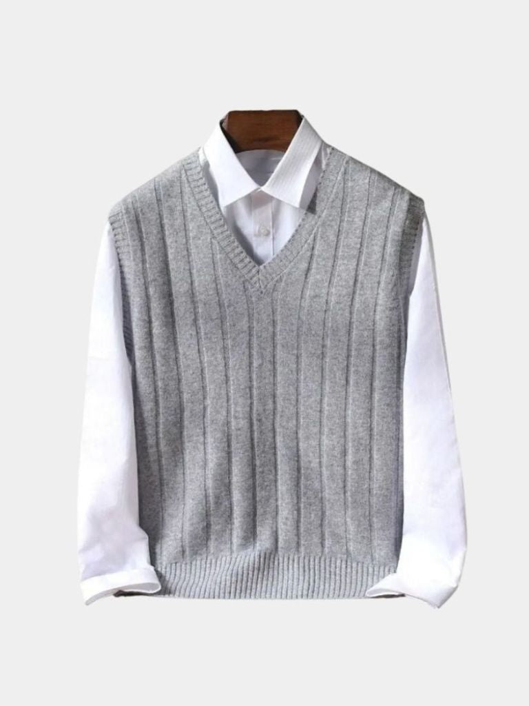 Chaleco de Suéter de Pullover 100% Lana Merino - Cross & Crown