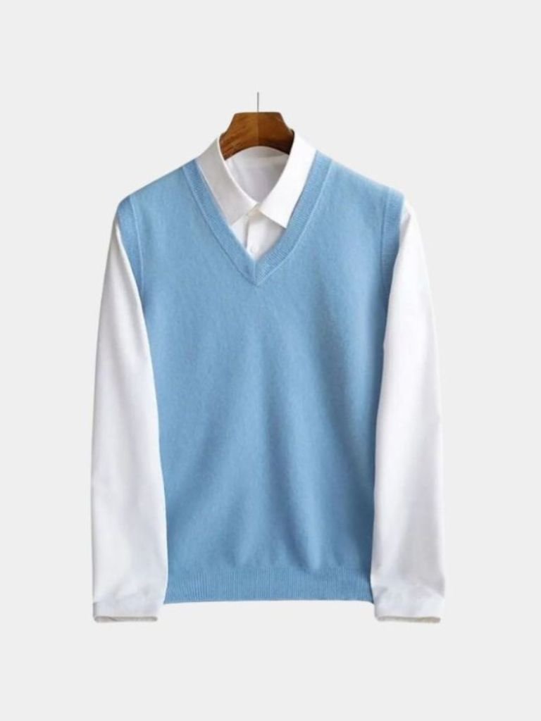 Chaleco de Lana Merino 100% - Cross & Crown