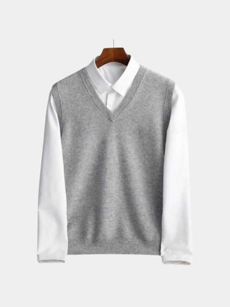 Chaleco de Lana Merino 100% - Cross & Crown