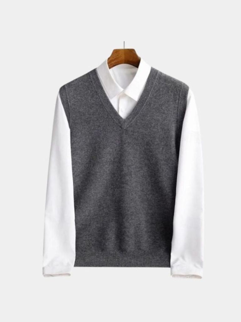 Chaleco de Lana Merino 100% - Cross & Crown