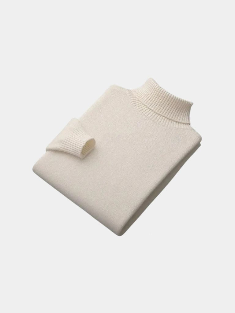 Suéter de Cuello Alto 100% Lana Merino - Cross & Crown