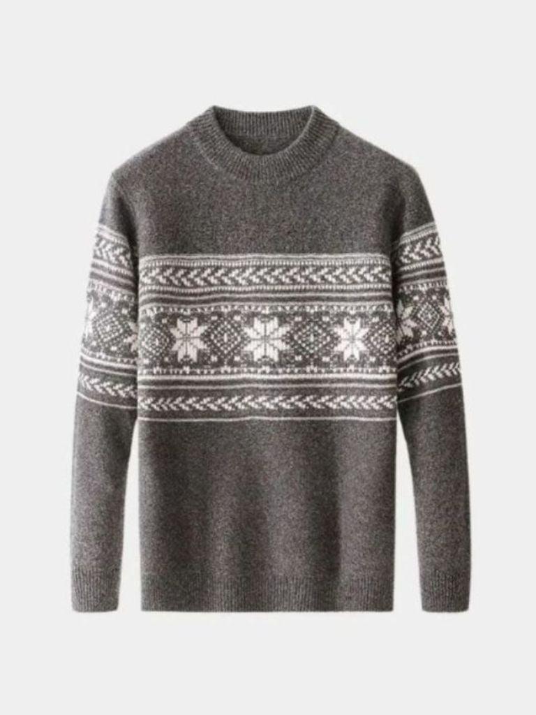 Suéter de Pullover Fair Isle 100% Lana - Cross & Crown