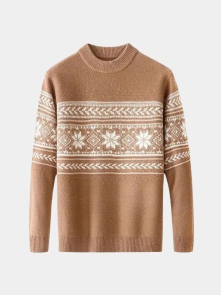 Suéter de Pullover Fair Isle 100% Lana - Cross & Crown