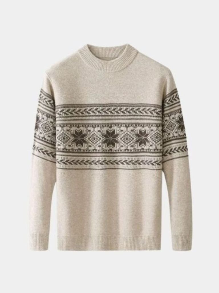 Suéter de Pullover Fair Isle 100% Lana - Cross & Crown