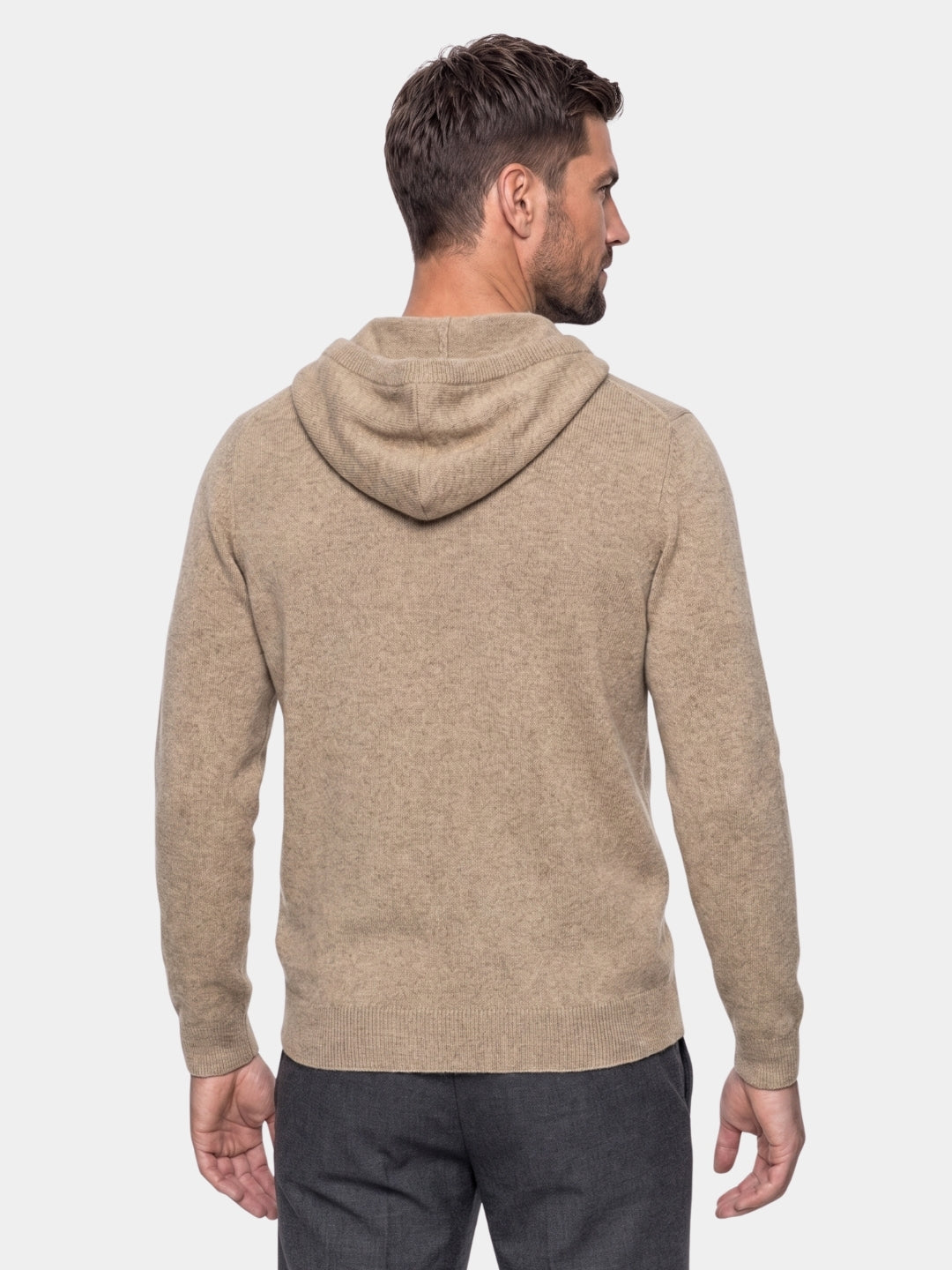 100% Suéter con Capucha de Cachemira - Cross & Crown