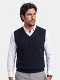 Chaleco de Suéter de Pullover 100% Lana Merino - Cross & Crown