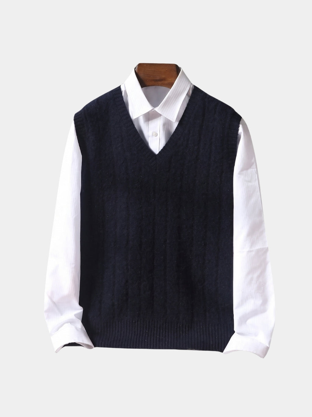 Chaleco de Suéter de Pullover 100% Lana Merino - Cross & Crown