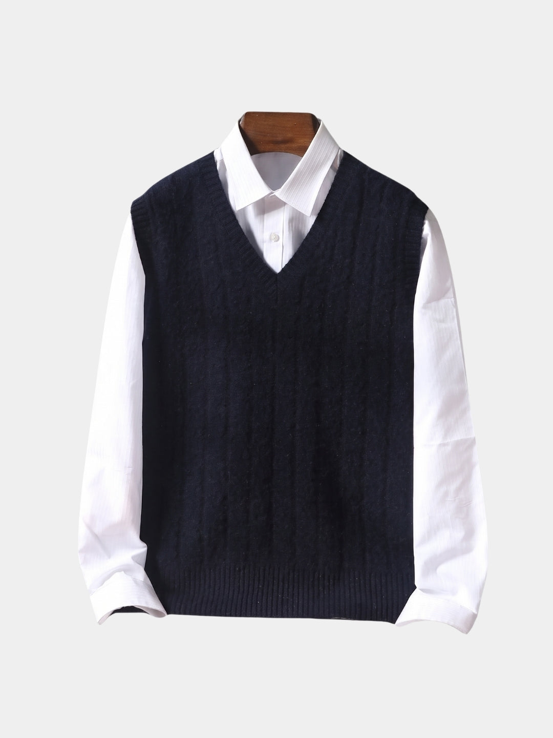 Chaleco de Suéter de Pullover 100% Lana Merino - Cross & Crown