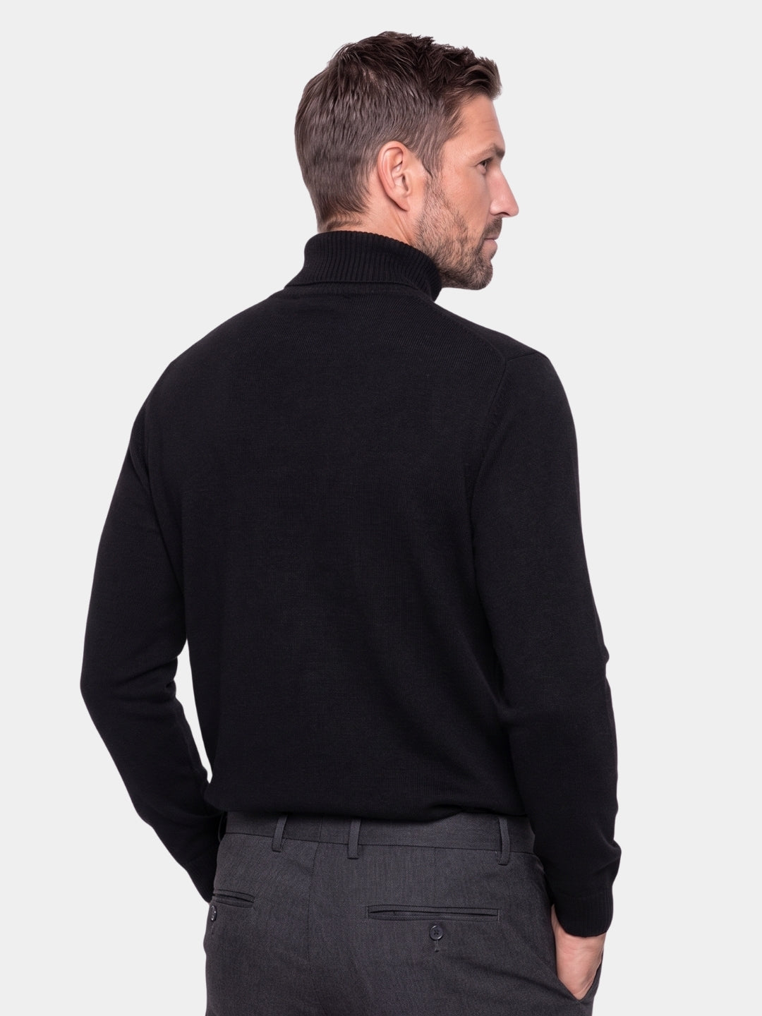 Suéter de Cuello Alto 100% Lana Merino - Cross & Crown