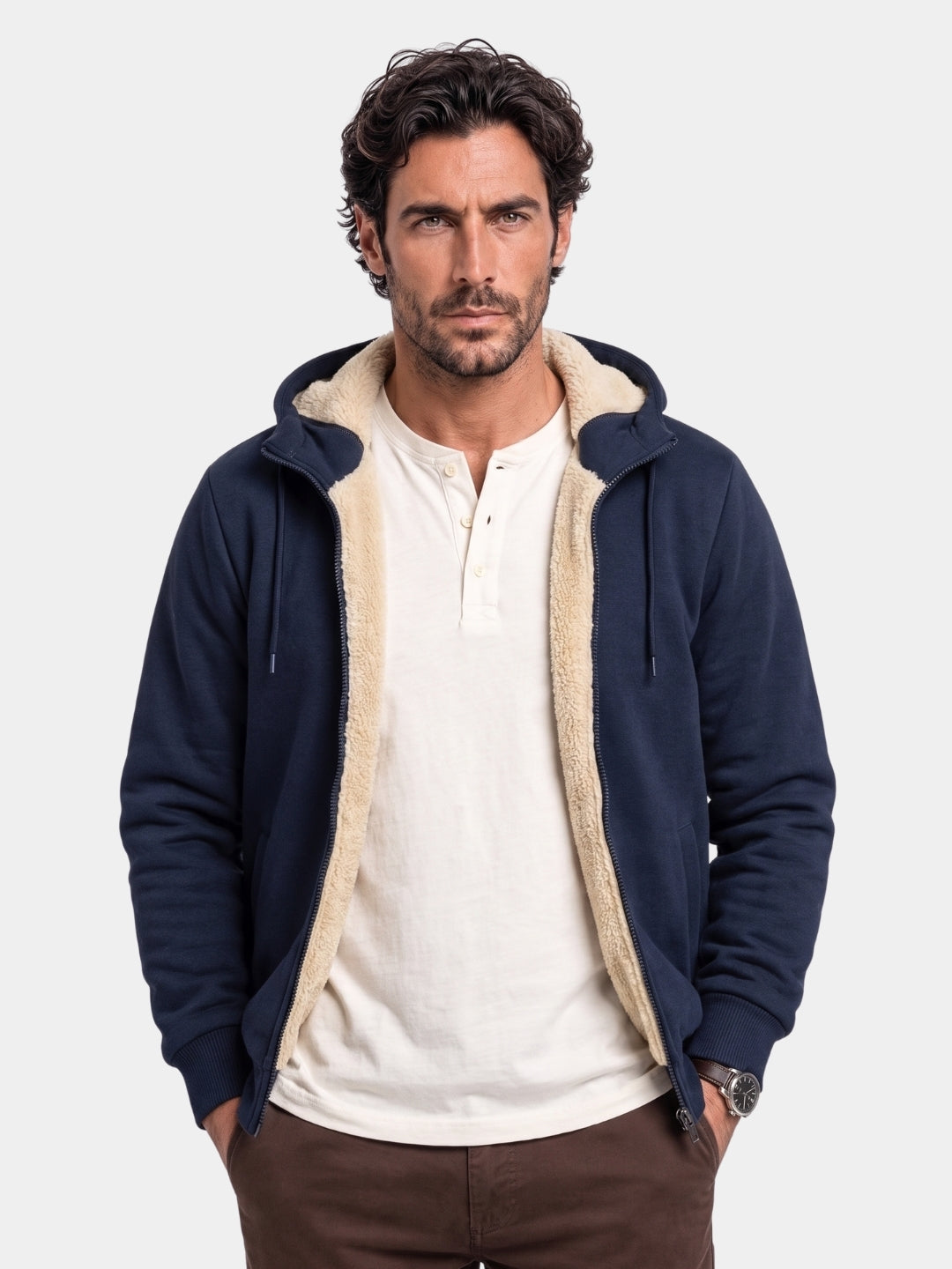 Chaqueta con Capucha Sherpa Core de Invierno - Cross & Crown