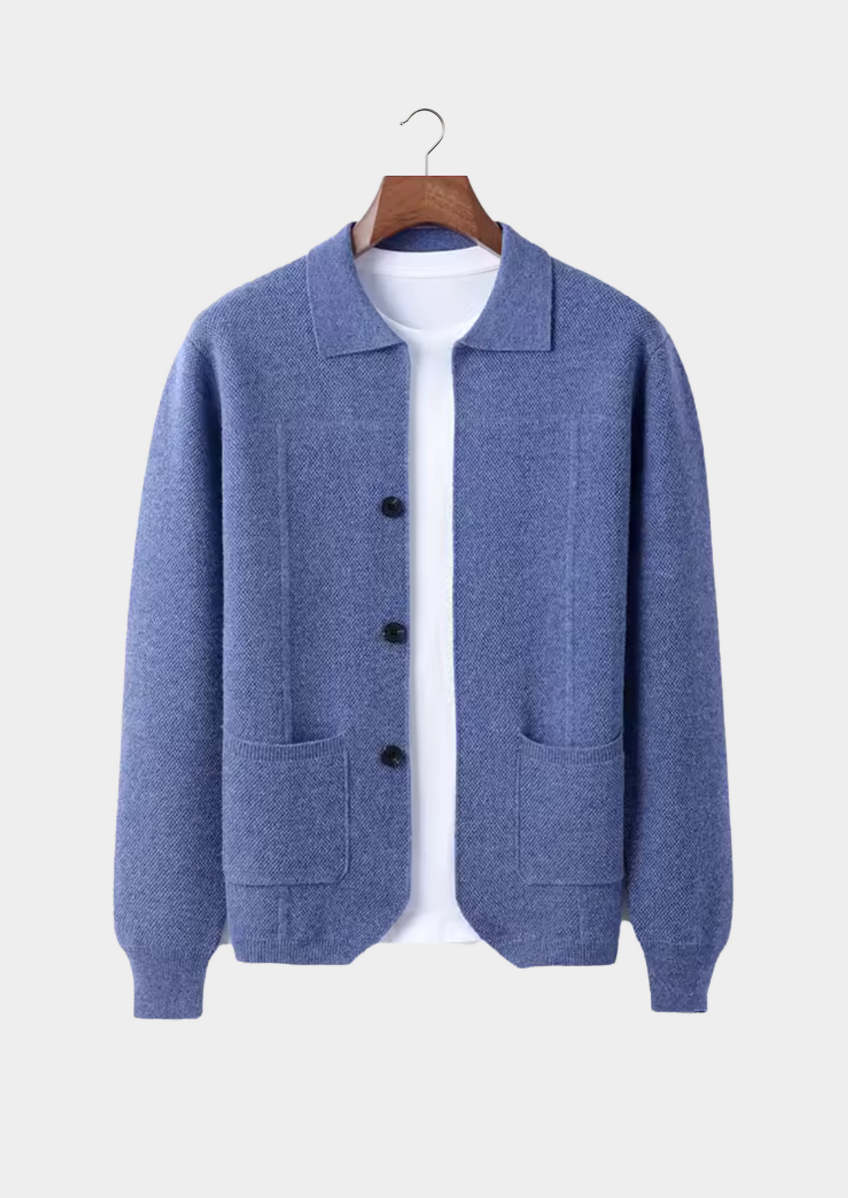 Sobrecamisa Hombre Premium 100% Cashmere – Overshirt con Botones