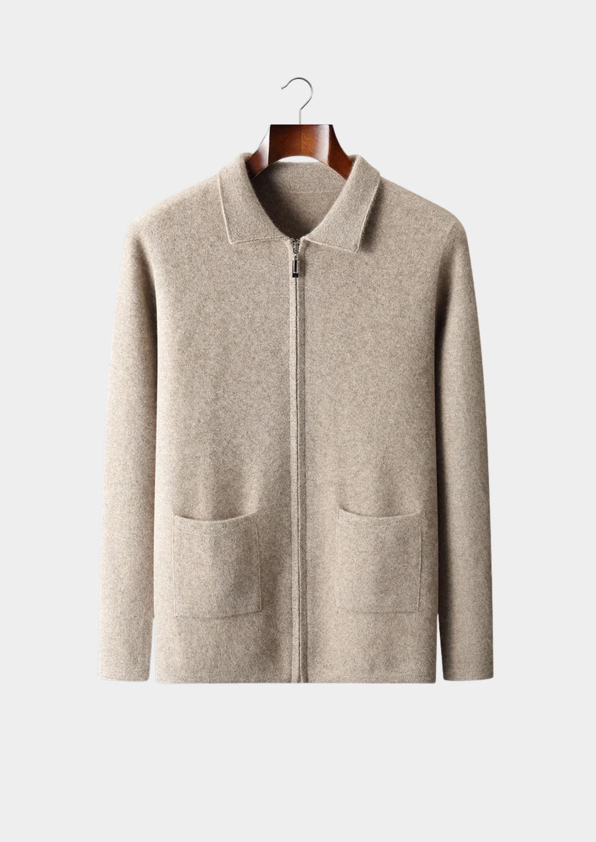 Cárdigan Hombre Premium 100% Cashmere – Chaqueta con Cremallera