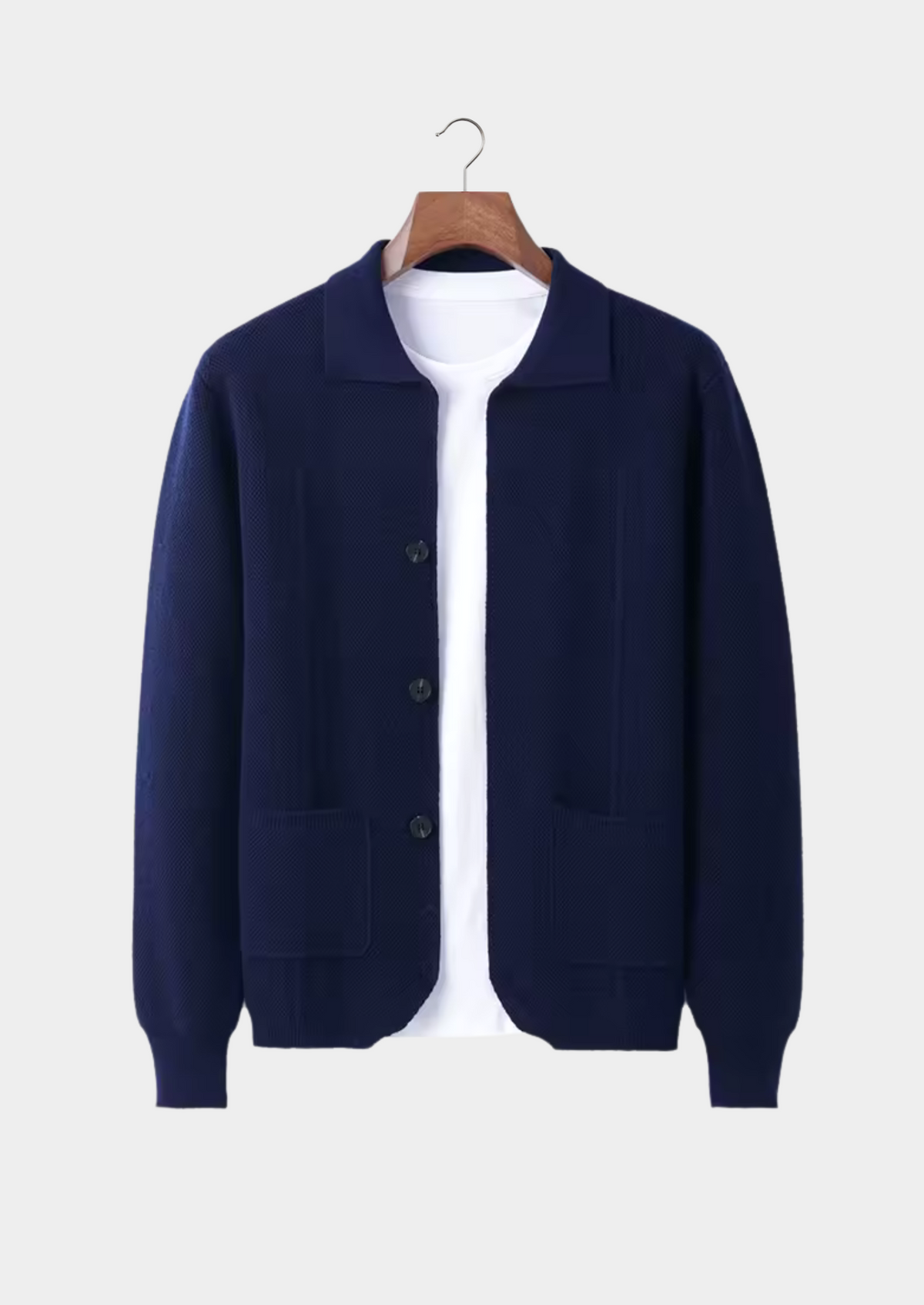 Sobrecamisa Hombre Cashmere Premium – 100% Cashmere con Botones