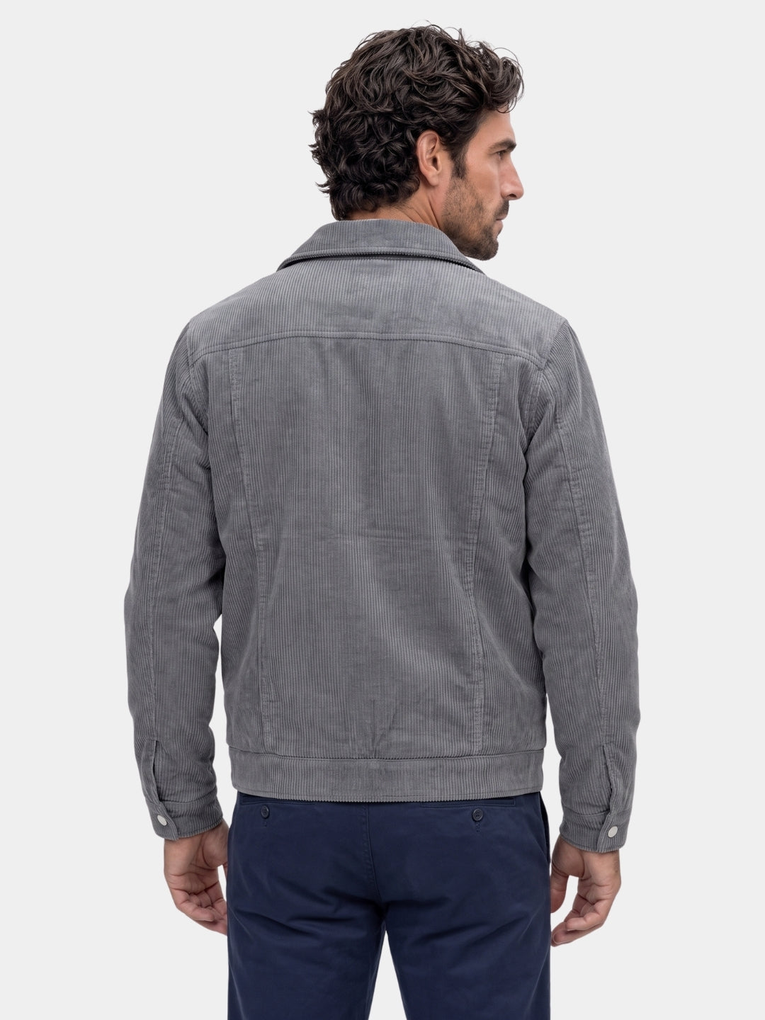 Chaqueta de Sherpa de Corduroy Minimalista - Cross & Crown