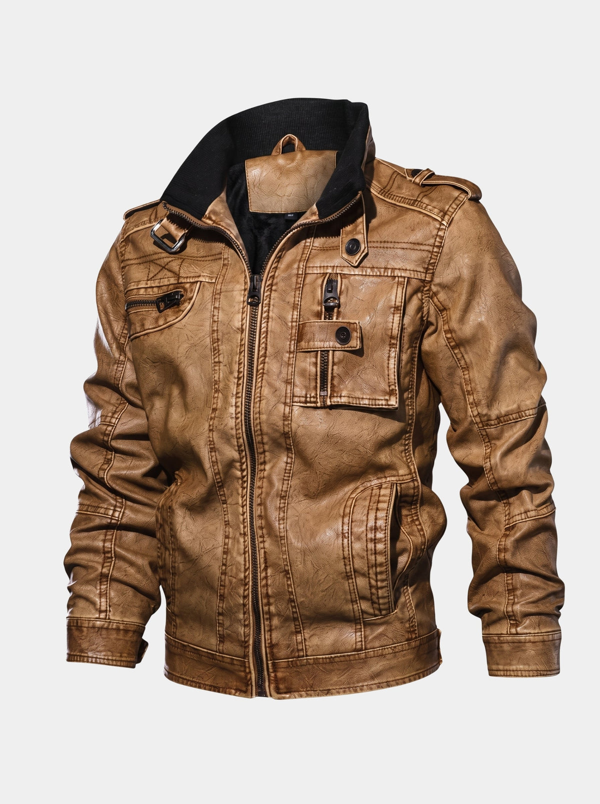 Chaqueta de Cuero Táctica Rogue – Cross & Crown