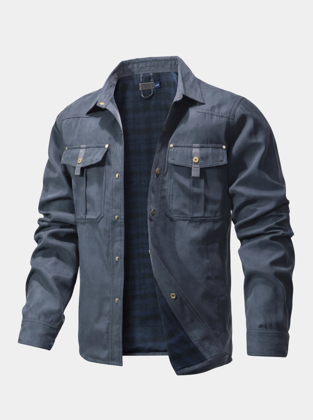 Chaqueta de Botones Forjada con Forro de Franela – Cross & Crown