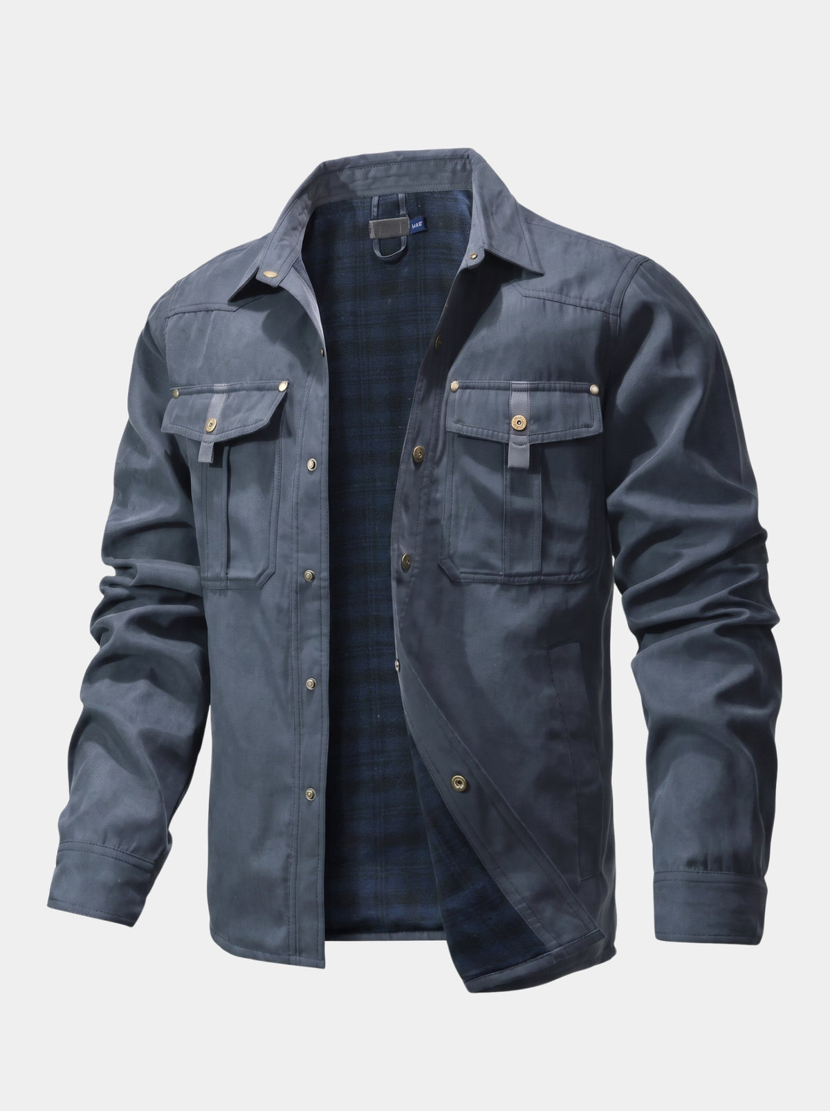 Chaqueta de Botones Forjada con Forro de Franela – Cross & Crown
