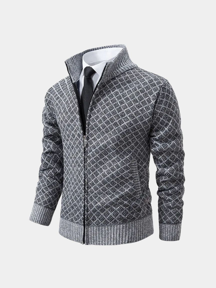 Cárdigan Jacquard Vintage - Cross & Crown