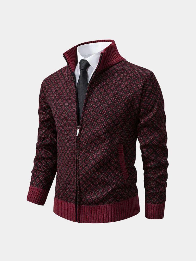 Cárdigan Jacquard Vintage - Cross & Crown