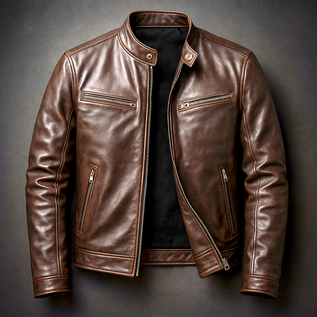 Chaqueta de Piel Hombre Premium – Cazadora Vintage de Cuero Genuino