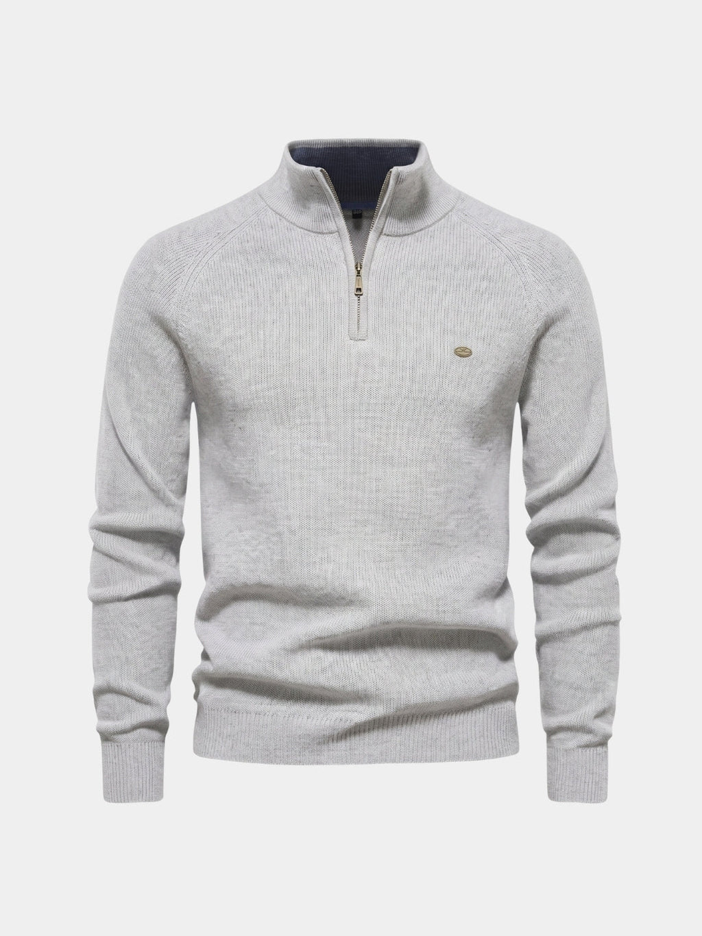 Suéter Elegante con Cremallera de Cuarto - Cross & Crown