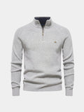 Suéter Elegante con Cremallera de Cuarto - Cross & Crown