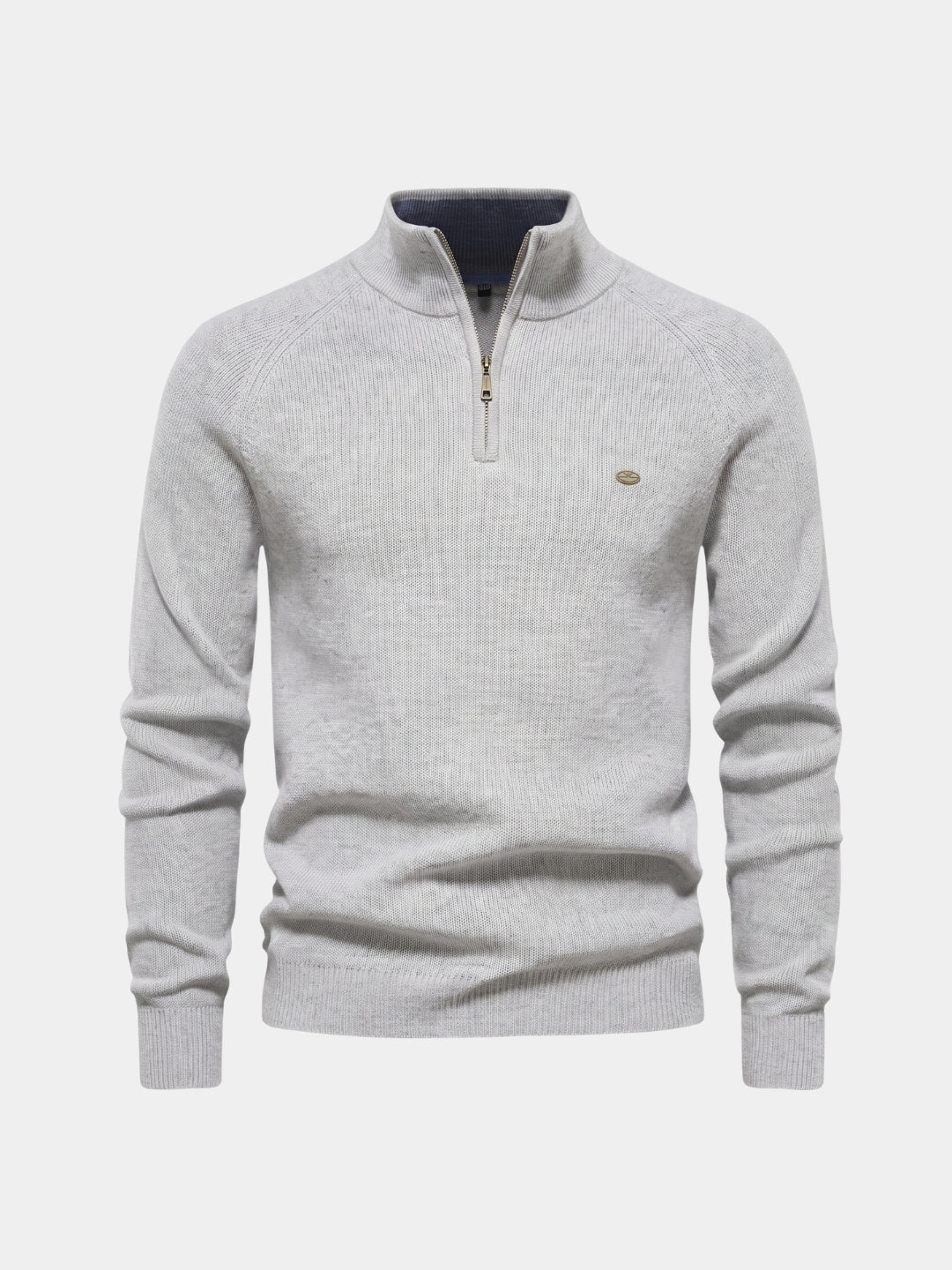 Suéter Elegante con Cremallera de Cuarto - Cross & Crown