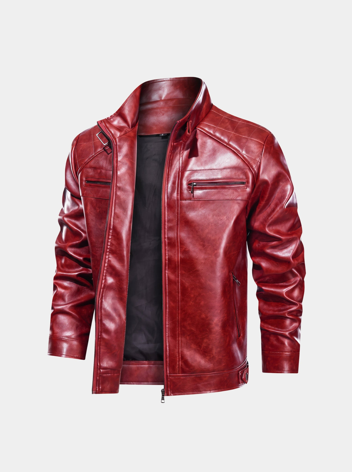 Chaqueta de Cuero Vulcan Diamond – Cross & Crown