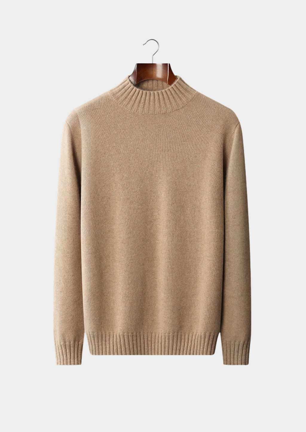 Jersey Hombre Cashmere Premium – Cuello Mock 100% Cashmere
