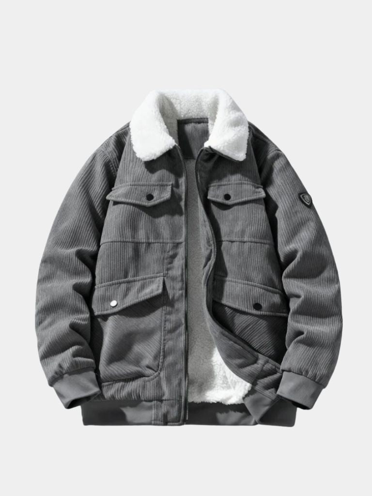Chaqueta Cargo Sherpa de Mineral de Hierro - Cross & Crown