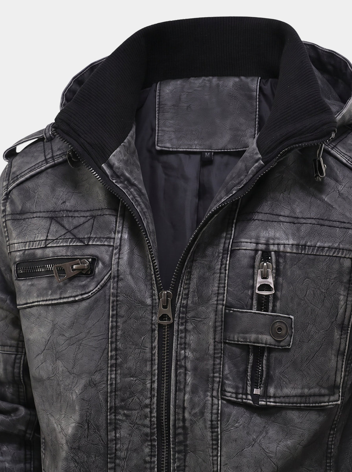 Chaqueta de Cuero Táctica Rogue – Cross & Crown