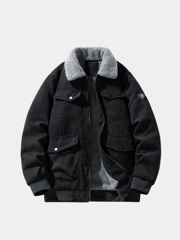 Chaqueta Cargo Sherpa de Mineral de Hierro - Cross & Crown