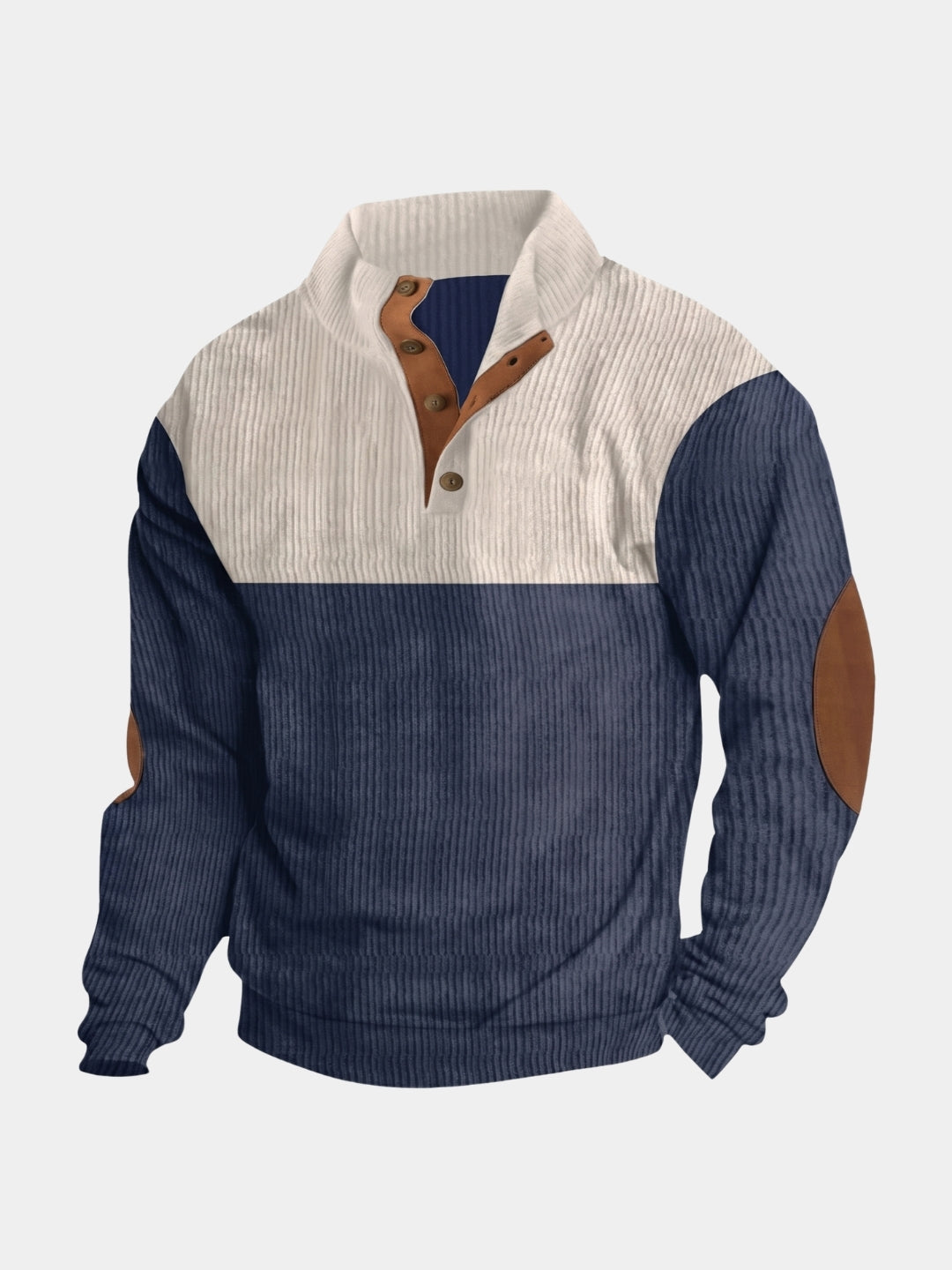 Suéter Retro de Pana con Cuello Alto - Cross & Crown