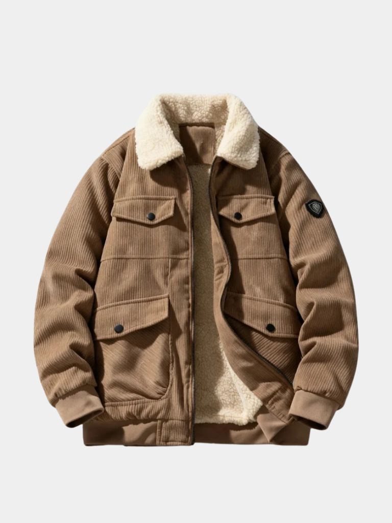 Chaqueta Cargo Sherpa de Mineral de Hierro - Cross & Crown