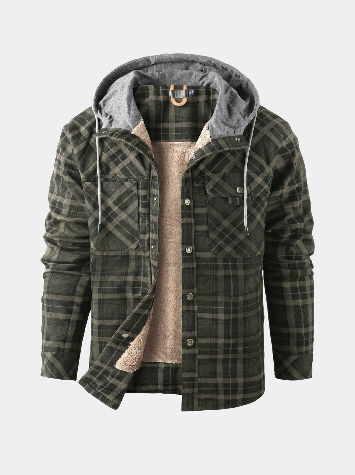 Chaqueta de Sherpa con Capucha Lumberjack – Cross & Crown