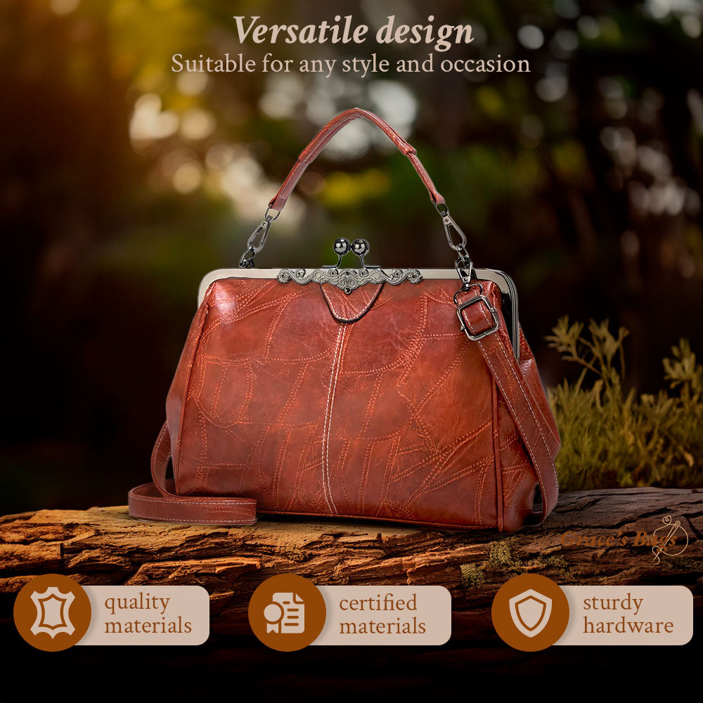 Bolso Vintage Mujer con Solapa