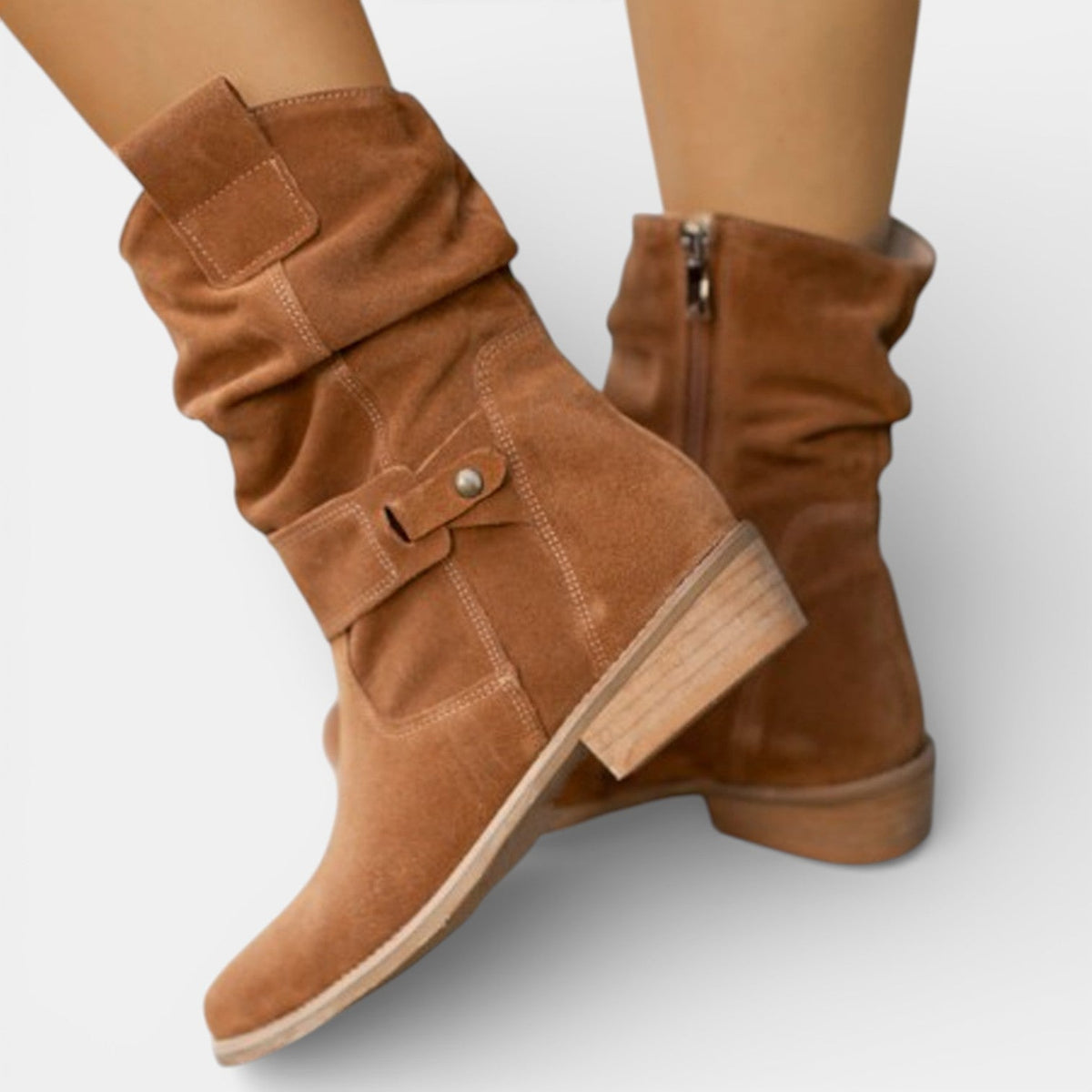 Botas Western de Mujer en Ante con Punta Fina