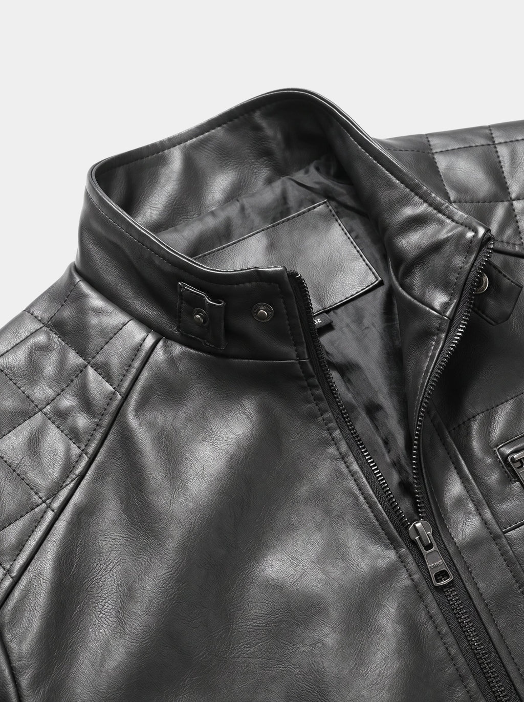 Chaqueta de Cuero Vulcan Diamond – Cross & Crown