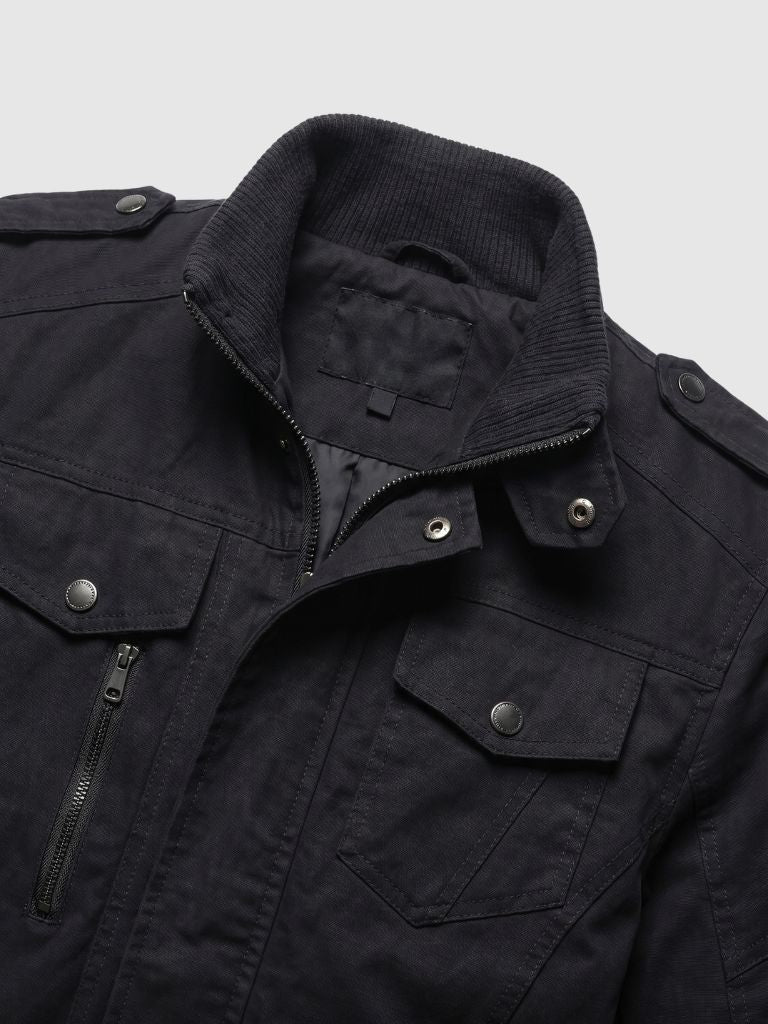 Chaqueta con Cuello Acanalado Command - Cross & Crown