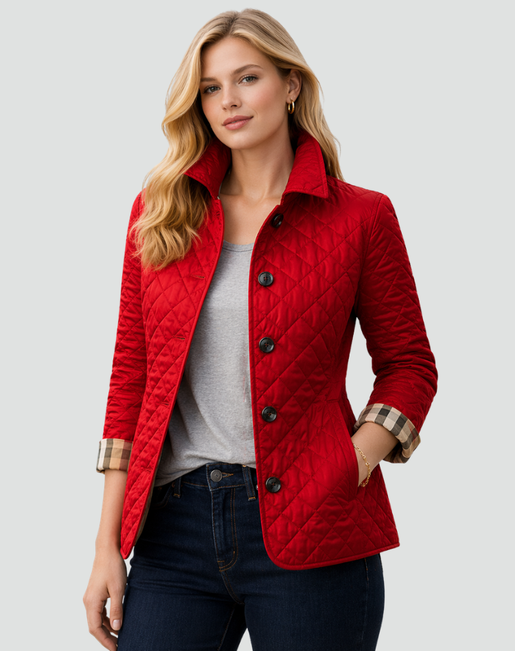 Chaqueta Acolchada Mujer con Botones - Entretiempo